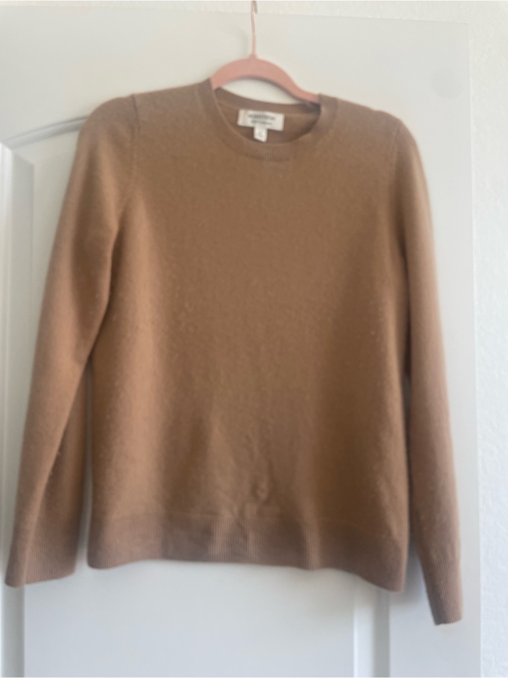 Nordstrom Camel Crewneck Cashmere Sweater